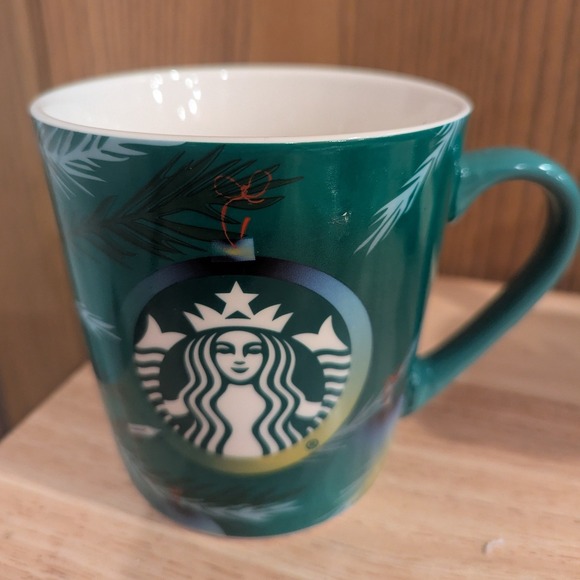 Starbucks Other - Starbucks 2020 Holiday Coffee Mug Green Pine Ornament 18oz Ceramic Collectible